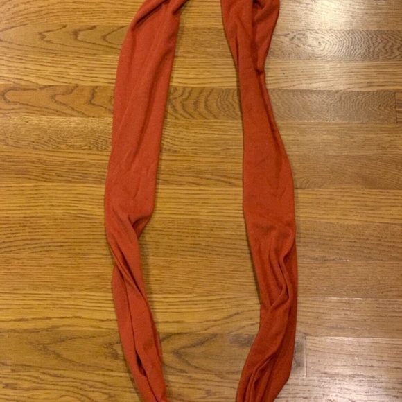 2 Attitudes By Renee Greenstein Women's Robe Cover-up Sz 1X + Scarf Deep Orange - Picture 8 of 12